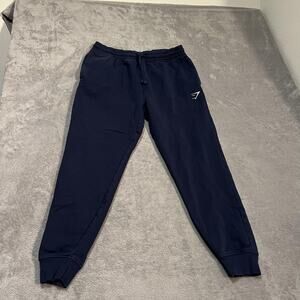 Gymshark Pants Mens Large Navy Blue Joggers Athletic Sweatpants Tapered Fit